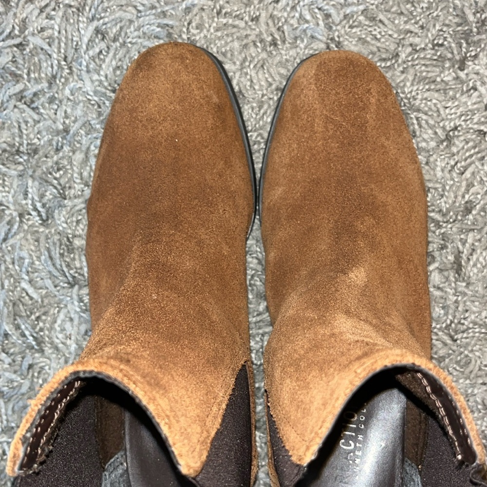 Kenneth Cole Reaction Brown Suede Ankle Boots - Picture 4 of 8